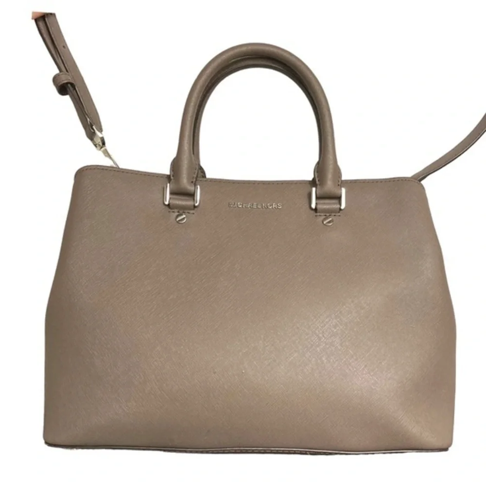 Michael Kors savannah large saffiano leather satchel bag with strap